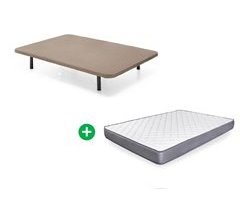 Somier Base Tapizada + Colchon Basic