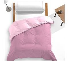 Funda nórdica lisa reversible de poliéster-algodón