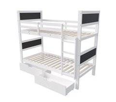 cama, escalera, cama de madera maciza