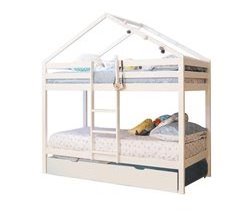 Litera casita + cama elevable