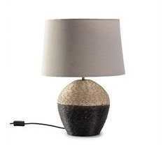 Lámpara de mesa Oyuki de ratán natural