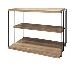 Mesa auxiliar Åtvidaberg con 2 estantes metal aglomerado [en.casa] 50x40