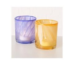 Porta velas BATOS L surtido material cristal