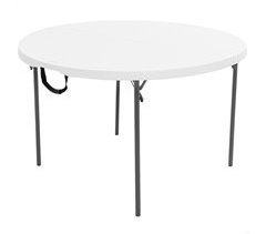 Mesa redonda plegable LIFETIME Ø122 x 74 cm