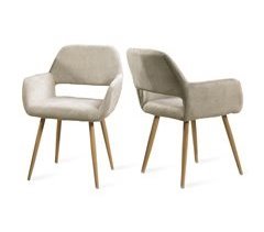 MEUBLES COSY Juego de 2 Sillas de Comedor - Sillón de Tela