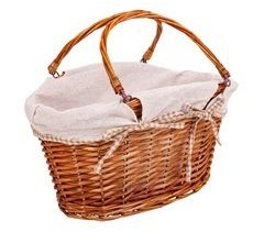 Cesta mimbre forrado