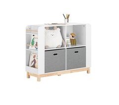 Organizador de Juguete Librería Infantil 6 Estantes SoBuy  KMB85-W
