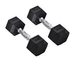 Juego de Mancuernas Metal, Goma HOMCOM, deportes y ocio - pesas