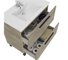 Mueble de baño con espejo y lavabo Air  cajones  Alaska
