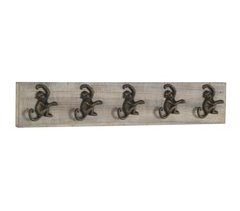 Percha de madera 5 ganchos