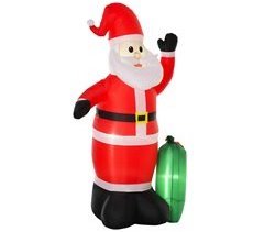 Papa Noel Hinchable tejido de poliéster HOMCOM