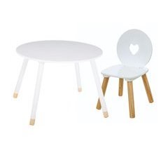 Pack Mesa y Silla Infantil Corazón Conjunto Niños