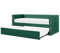 Beliani Cama con somier Terciopelo GASSIN 100x231