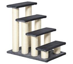 Escalera para Mascotas Tablero de partículas, Peluche PawHut
