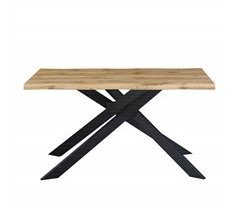 Mesa de comedor fija color roble LIMA