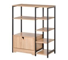 Estantería para Libros Melamina de Madera, Metal HOMCOM 80
