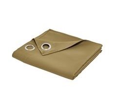 Cortina confeccionada termo protectora, 100% poliéster