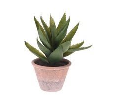 Aloe vera artificial en maceta terracota