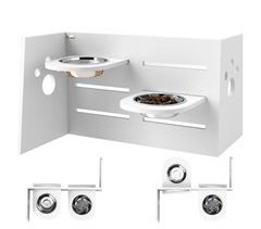 Comedero Perros Elevado MDF, Acero PawHut