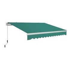 Toldo Manual Plegable Poliéster, Metal Outsunny 395x245