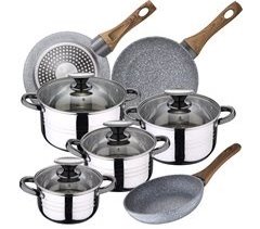 Bateria de cocina 8 piezas con juego de sartenes