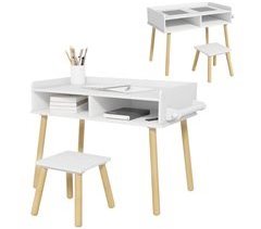 Juego de Mesa y Silla Infantil MDF HOMCOM