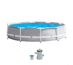 Piscina desmontable redonda prism frame intex con depuradora
