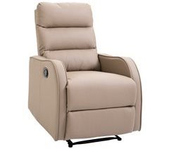 Sillón con Reclinación Cuero de PU, Metal, Madera, Esponja HOMCOM