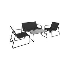 Acomoda Textil – Jardín Sofá + 2 Sillones + Mesa (4 Piezas)