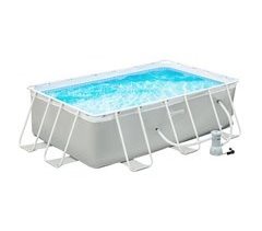 Piscina Desmontable Tubular PVC, Acero y PP Outsunny