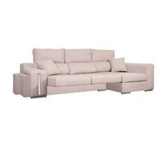 Sofá Oscar Moderno con Chaise Longue Derecha y 2 Puffs