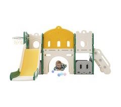 Juego de tobogán y cesta 6 en 1
