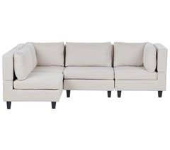 Beliani Sofá esquinero Poliéster UNSTAD