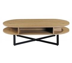 Mesa de centro elevable color roble LIA