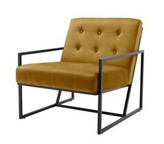 GREG - Sillón de terciopelo Amry y metal