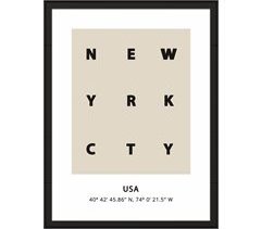 Cuadro NEW YORK CITY 40x30cm marca MARCOMUBLE 