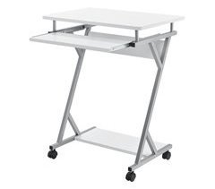 Mesa de ordenador Gent con bandeja extensible para teclado acero
