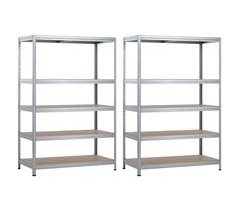 Pack 2 Estanterías Modulares con 5 Baldas Ajustables Thinia Home