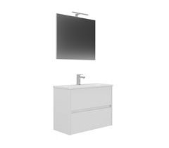 Conjunto De Mueble Lova De Baño Con Lavabo Y Espejo