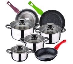 Bateria de cocina 8 piezas sartenes