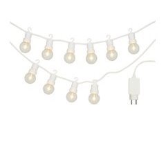 Guirnalda de luces LED cálidas para decoración interior, 10 bolas G50