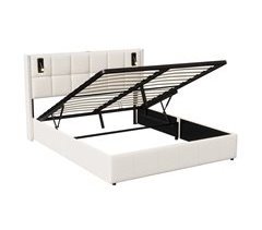 Cama, cama hidráulica, función de carga USB, luz de lectura