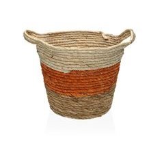 Cesta fibra vegetal NARANJA 21x26x26cm