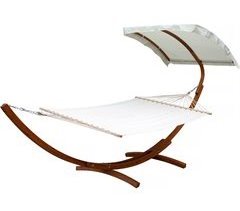 Hamaca de madera "Dallas XL" - Con toldo