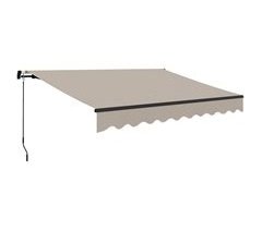 Toldo Manual Retráctil Aluminio, Poliéster Outsunny 360x220