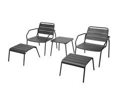 Conjunto Muebles Jardín Terraza 5 Piezas Contemporáneo