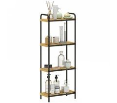 Estantería de Baño Bambú, Acero HOMCOM, hogar - baño