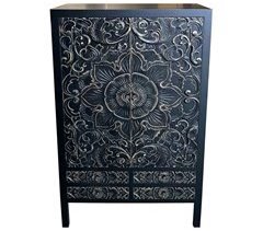 Aparador de madera con 4 cajones y 2 puertas