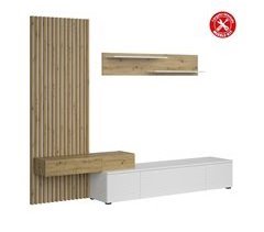 Conjunto de comedor con mesa TV y panelado - Venprodin