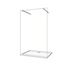 Panel de ducha 1 hoja vidrio antical con dos barras